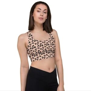 Z by Zella Animal Print Cropped Athletic Top Racerback size M